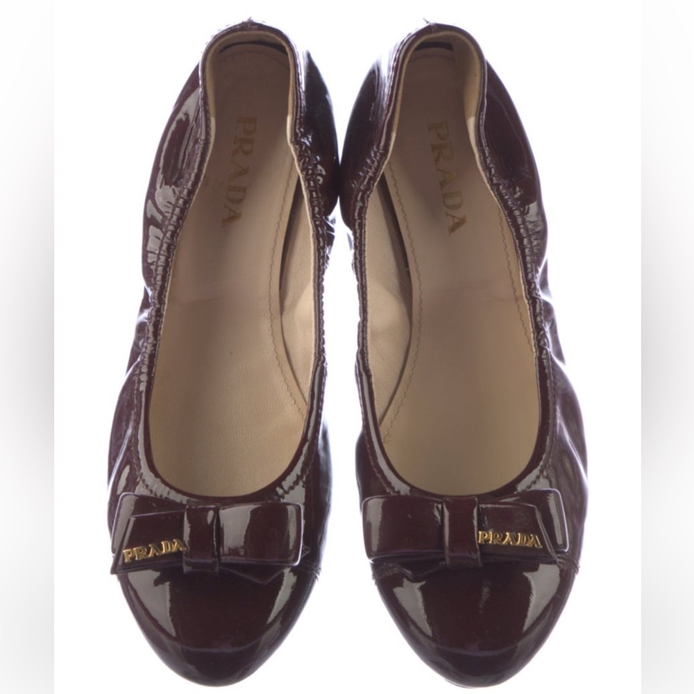 Prada Patent Leather Ballet Flats